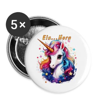 ONE... HORN - Buttons small 1''/25 mm (5-pack) - white - Front