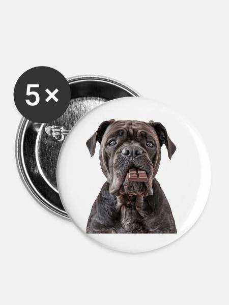 Cane Corso - Buttons klein 25 mm (5er Pack) - Weiß