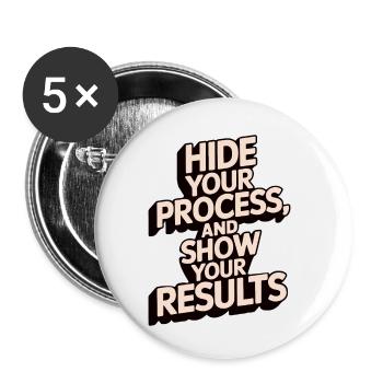 SHOW YOUR RESULTS - Buttons small 1''/25 mm (5-pack) - white - Front