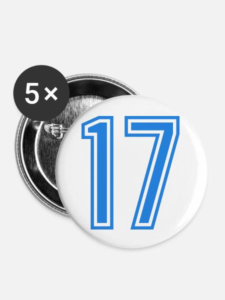 17 - Buttons klein 25 mm (5er Pack) - Weiß