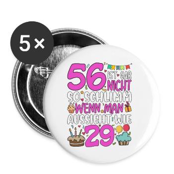 56 is not so bad - Buttons small 1''/25 mm (5-pack) - white - Front