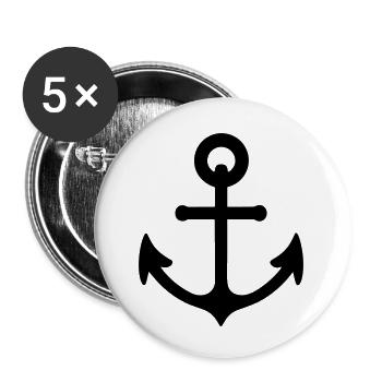 Anker - Buttons klein 25 mm (5er Pack) - Weiß - Vorne