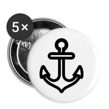 Anker - Buttons klein 25 mm (5er Pack) - Weiß - Vorne