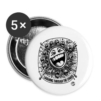 Laughing through the chaos - Buttons small 1''/25 mm (5-pack) - white - Front