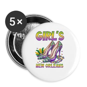 Girls Trip New Orleans 2025 - Buttons klein 25 mm (5er Pack) - Weiß - Vorne