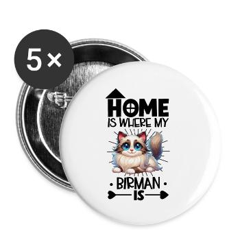 Home - Burma - Buttons small 1''/25 mm (5-pack) - white - Front