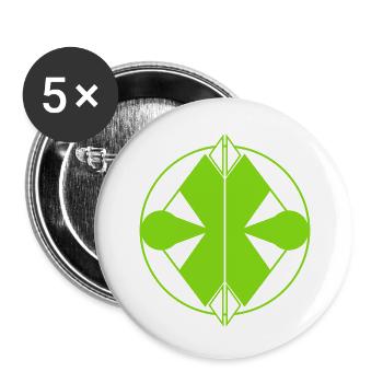 Modern Green Logo – Natural & Abstract Balance - Buttons small 1''/25 mm (5-pack) - white - Front