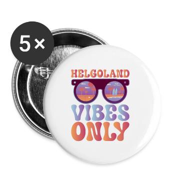 Gute Stimmung auf Helgoland - Buttons klein 25 mm (5er Pack) - Weiß - Vorne