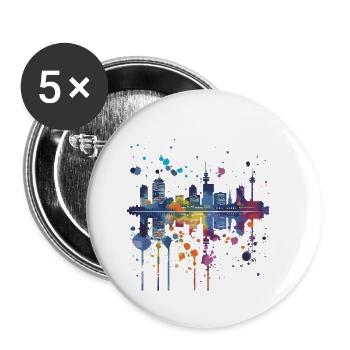 Lelystad - Buttons klein 25 mm (5er Pack) - Weiß - Vorne