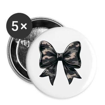 MILITÄRER BOGEN - Buttons klein 25 mm (5er Pack) - Weiß - Vorne