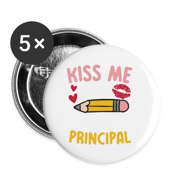 I'm An Assistant Principal - Buttons klein 25 mm (5er Pack) - Weiß - Vorne