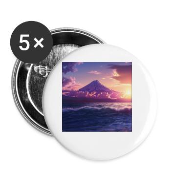 Japan - Buttons klein 25 mm (5er Pack) - Weiß - Vorne