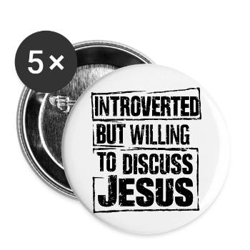 Showing humorous faith - Buttons small 1''/25 mm (5-pack) - white - Front