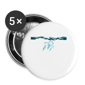 Ästhetische Quallen Aesthetic Jellyfish - Buttons klein 25 mm (5er Pack) - Weiß - Vorne