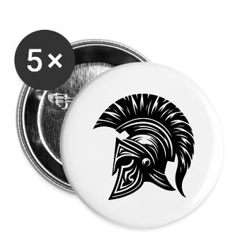 Spartan Helmet - Buttons small 1''/25 mm (5-pack) - white - Front