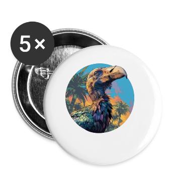 Dodos Dodo - Lot de 5 petits badges (25 mm) - blanc - Devant
