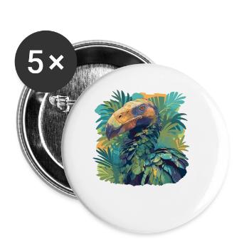 Dodos Dodo - Lot de 5 petits badges (25 mm) - blanc - Devant