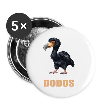 Dodos Dodo - Lot de 5 petits badges (25 mm) - blanc - Devant