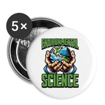 Environmental Science Agriculturist Climate Change - Buttons small 1''/25 mm (5-pack) - white - Front
