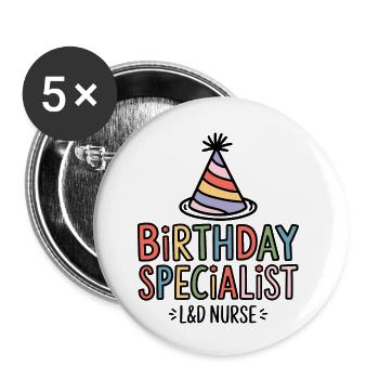 Specialist for the most beautiful moment - Buttons small 1''/25 mm (5-pack) - white - Front