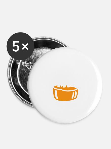 Fermentierte Teekultur feiern - Buttons klein 25 mm (5er Pack) - Weiß