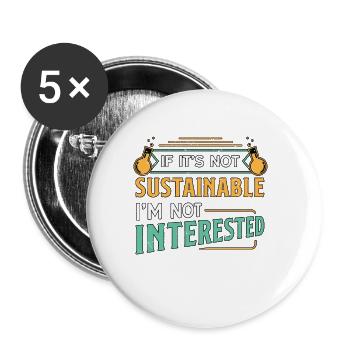Environmental Scientist If It's Not Agriculturist - Buttons small 1''/25 mm (5-pack) - white - Front