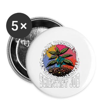 Environmental Scientist My Passion Agriculturist - Buttons small 1''/25 mm (5-pack) - white - Front
