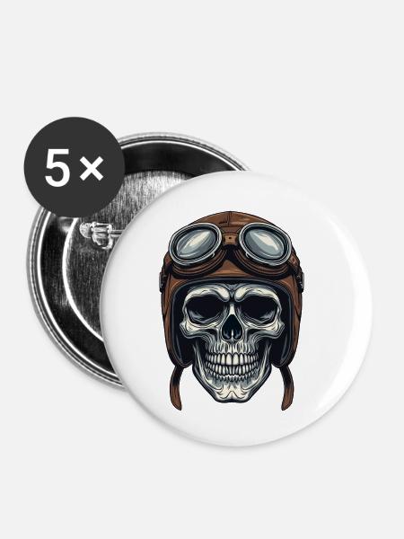 HELM - Buttons klein 25 mm (5er Pack) - Weiß