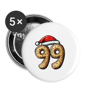 99 Number Christmas Cookie - Buttons small 1''/25 mm (5-pack) - white - Front