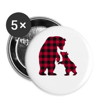 Mama Bear - Buttons small 1''/25 mm (5-pack) - white - Front