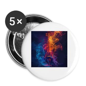Violine - Buttons klein 25 mm (5er Pack) - Weiß - Vorne