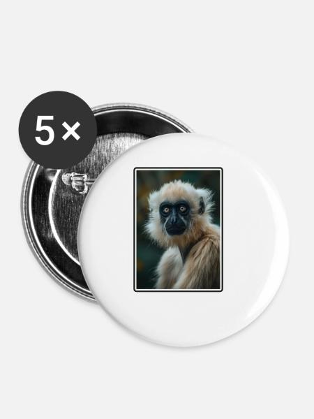 Gibbons Gibbon - Buttons klein 25 mm (5er Pack) - Weiß
