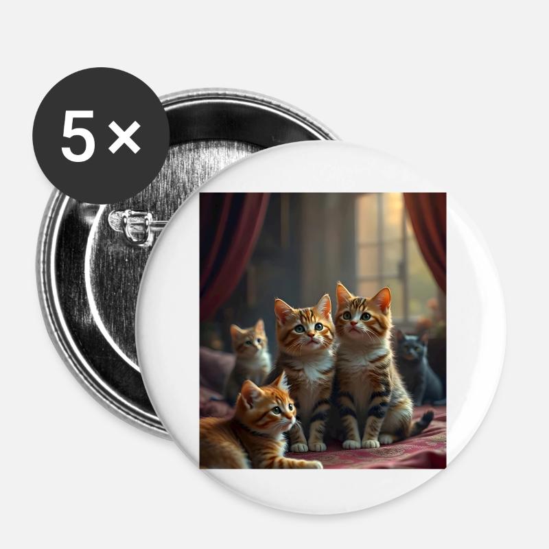 Didimaus69 - Buttons small 1''/25 mm (5-pack) - white