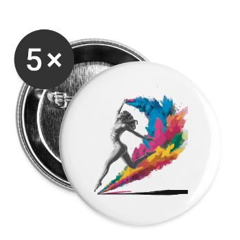 Muschel Strand Szene Serene Ozean Landschaft - Buttons klein 25 mm (5er Pack) - Weiß - Vorne