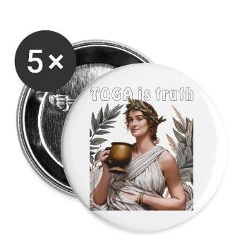 Frau TOGA is truth - Buttons klein 25 mm (5er Pack) - Weiß - Vorne