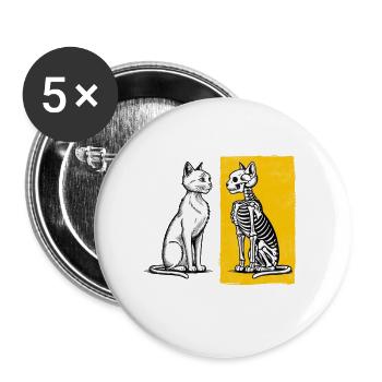 Schrödinger's Cat Dead And Alive - Buttons small 1''/25 mm (5-pack) - white - Front