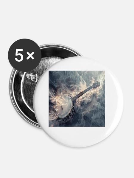 Banjo - Buttons klein 25 mm (5er Pack) - Weiß