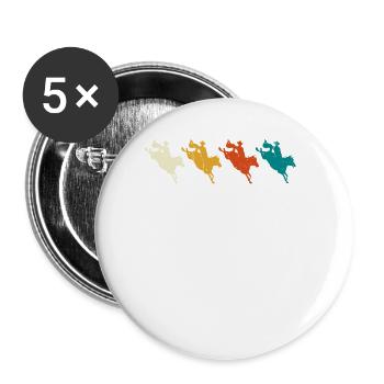 Rodeo Outfit Bull Riding - Buttons small 1''/25 mm (5-pack) - white - Front