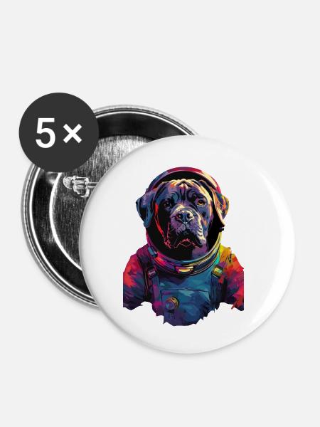 Cane Corso - Buttons klein 25 mm (5er Pack) - Weiß