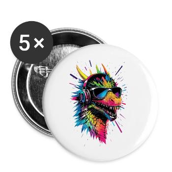 Dragon Mythical Creature Dragon Lover Fire Dragon - Buttons small 1''/25 mm (5-pack) - white - Front