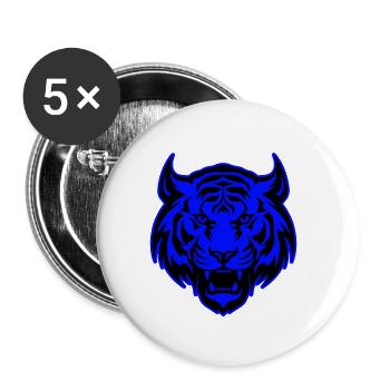 Tiger Animal Portrait - Buttons small 1''/25 mm (5-pack) - white - Front