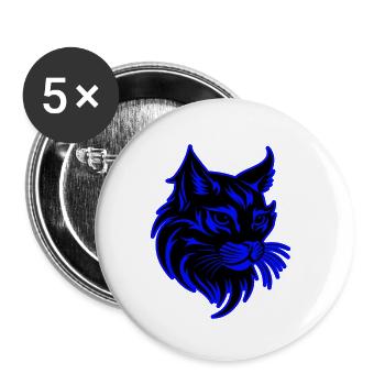 Cat Animal Portrait - Buttons small 1''/25 mm (5-pack) - white - Front