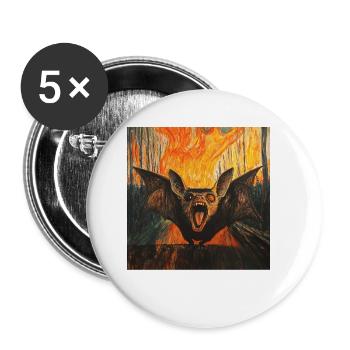 Schläger - Buttons klein 25 mm (5er Pack) - Weiß - Vorne
