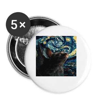 Schläger - Buttons klein 25 mm (5er Pack) - Weiß - Vorne