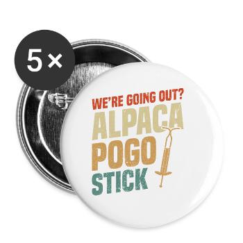 We go out? Alpaca pogo stick - Buttons small 1''/25 mm (5-pack) - white - Front