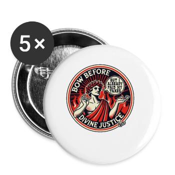 Purgatory and Divine Justice, Taxes - Buttons small 1''/25 mm (5-pack) - white - Front