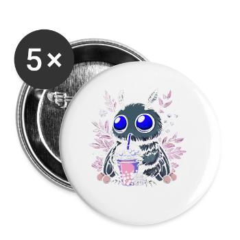 Mothman Bubble Tea - Buttons klein 25 mm (5er Pack) - Weiß - Vorne