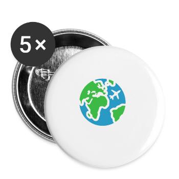 Travel Humor Vacation - Buttons small 1''/25 mm (5-pack) - white - Front