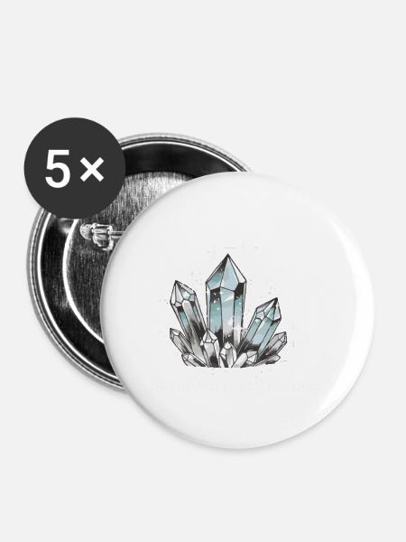 FUNKELND - Buttons klein 25 mm (5er Pack) - Weiß