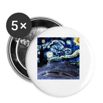 Stachelrochen - Buttons klein 25 mm (5er Pack) - Weiß - Vorne